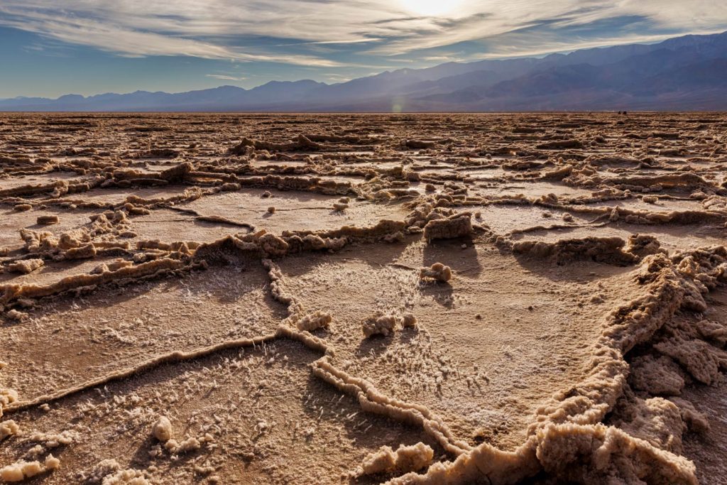 salt flats Badwater Basin in Death Valley
