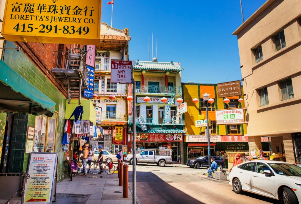 Street scene in China Town, San Francisco
