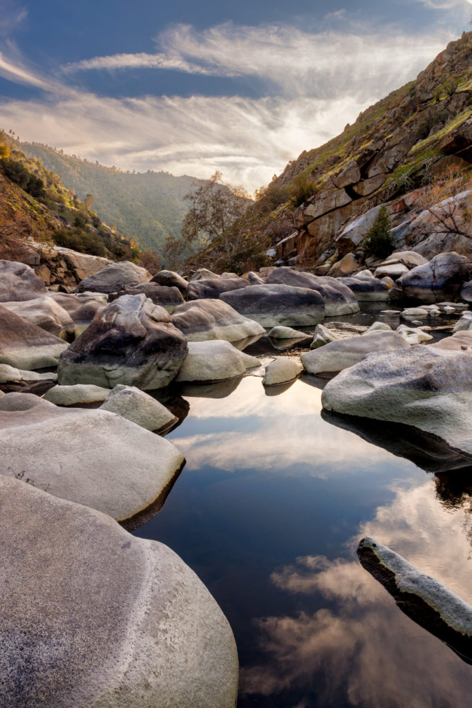 Kern River rocks and reflections