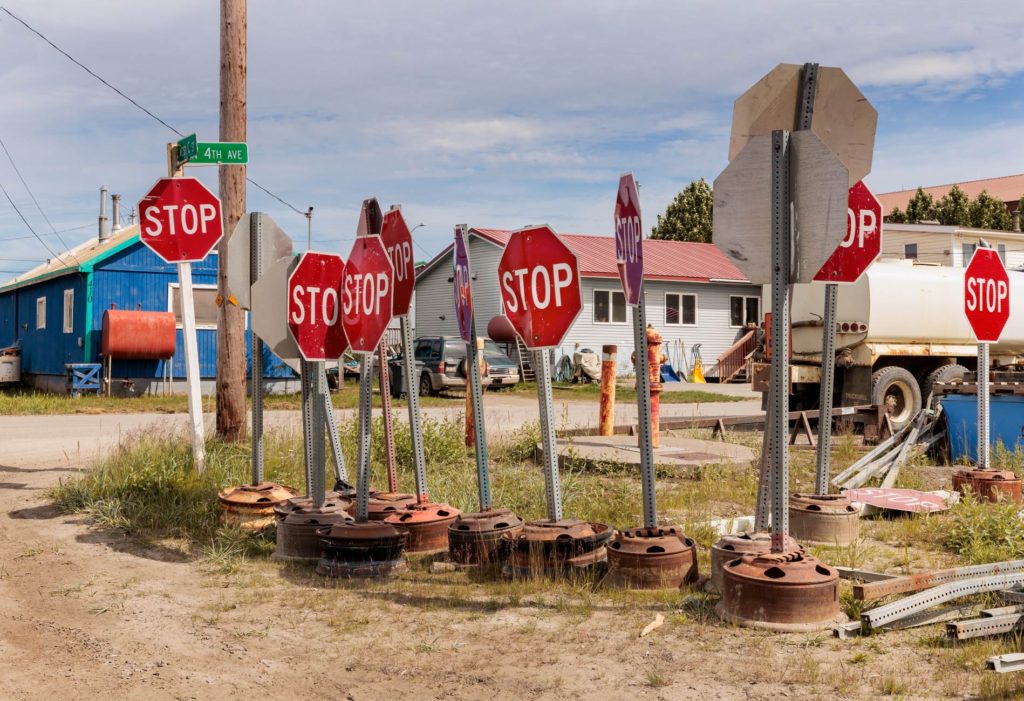 Where old street signs go to die in Nome, Alaska