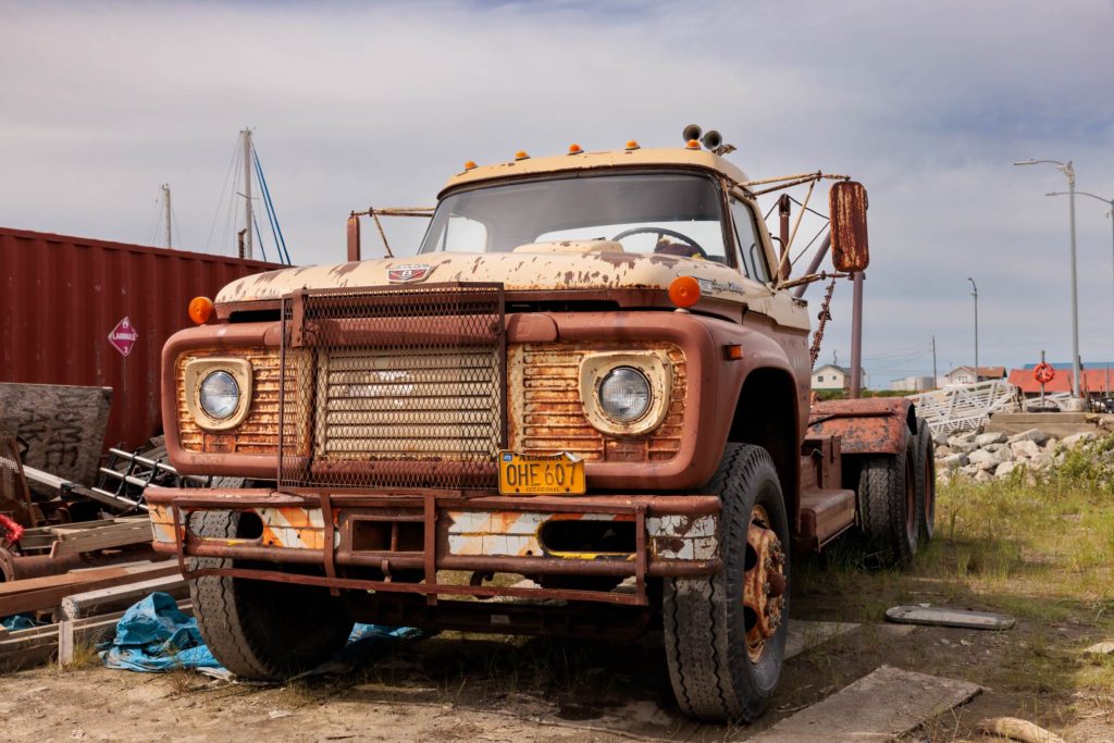 Old mining work truck in Nome, Alaska