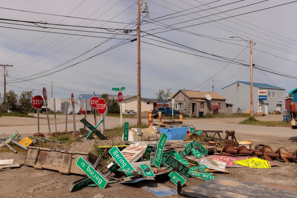 This must be where street signs go to die in Nome, Alaska