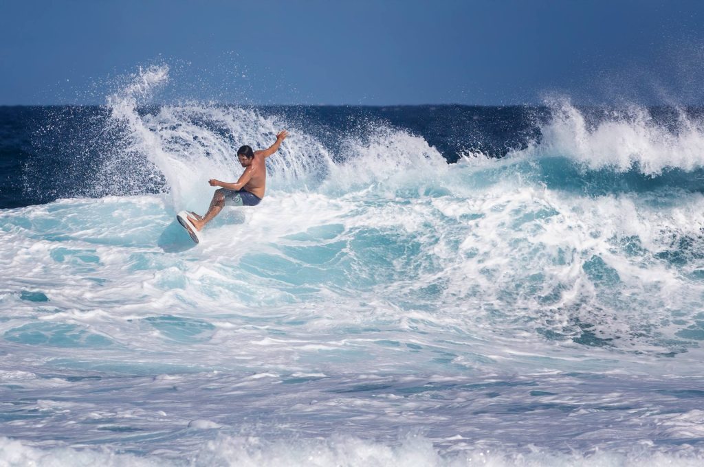Surfer in Maui, Hawaii